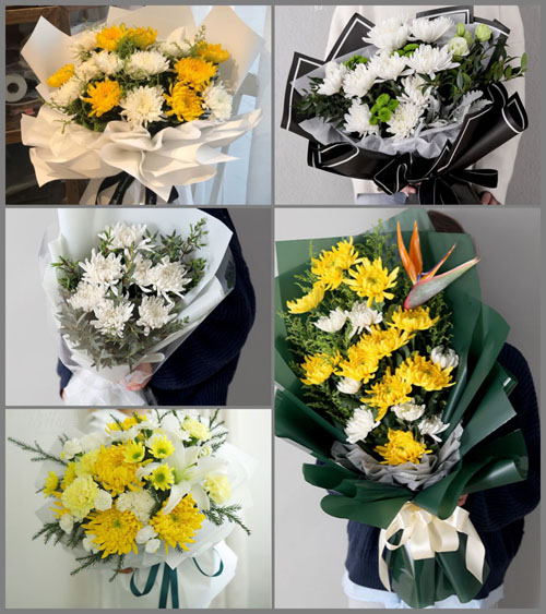 山东莱芜莱城区高庄街道前王家峪村白事花束代送